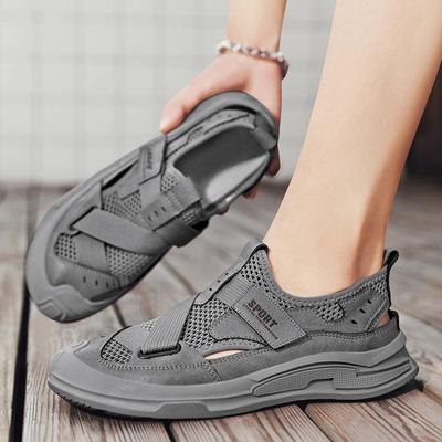 New Summer Mesh Breathable Hollow Mesh Anti Slip Wear Lightweight Men's Sandals Outdoor Beach Shoes