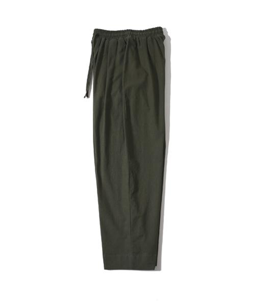EASE Linen Elastic Waist Pants [Wide Fit]_Khaki_Unisex_Unisex