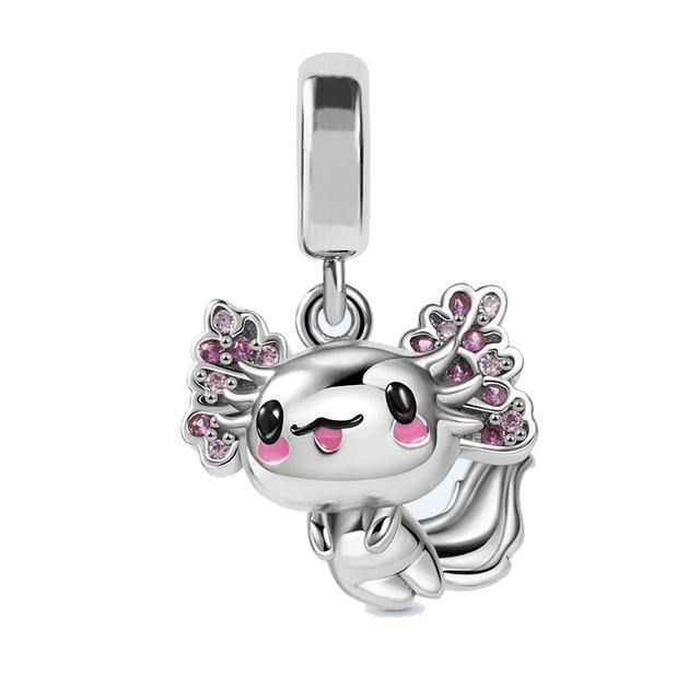 2022 New 925 Sterling Silver Pink Series Butterfly Firefly Pendant Diy Fine Beads Fit Original Fashion Charm Bracelet Jewelry