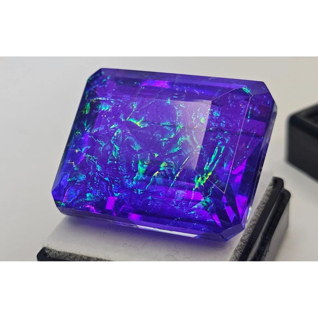 Monarch Fire Opal Natural 70+ Ct Emerald Cut Fabulous Certified Loose Gemstone