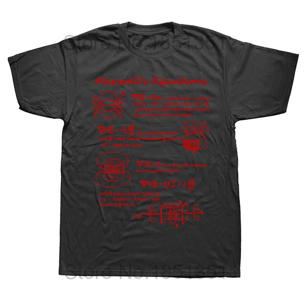 Funny Electromagnetic Physics Maxwell Equation Formula T Shirts Graphic Cotton Birthday Gifts Summer Style Tshirt Mens Clothing