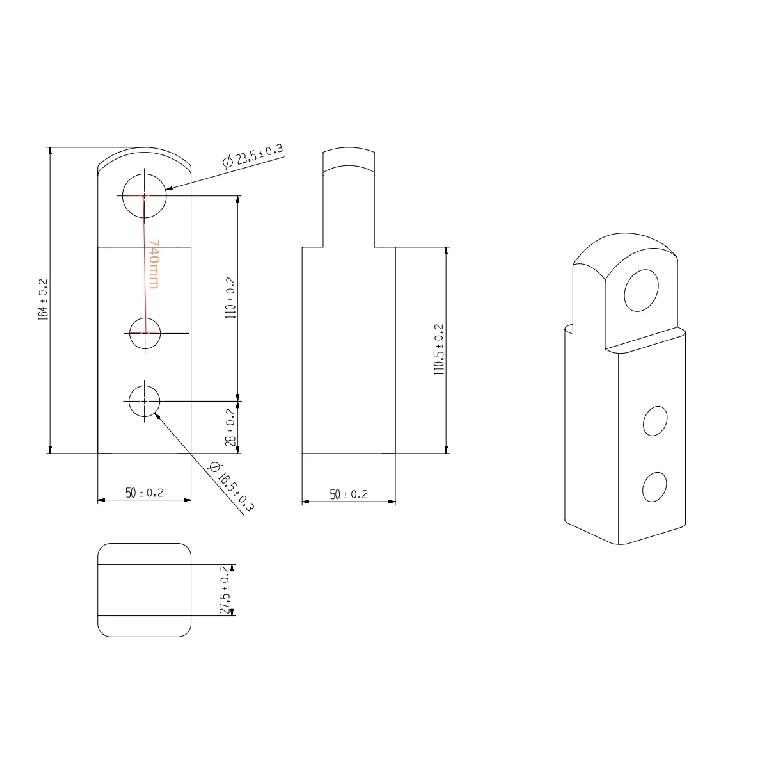 18000 Lbs 2 Inch Shackle Hitch Arm Receiver Towing Trailer Tow Hitch Trailer Hooks Tow Bar With Two Hole Adjust Pitch-Row