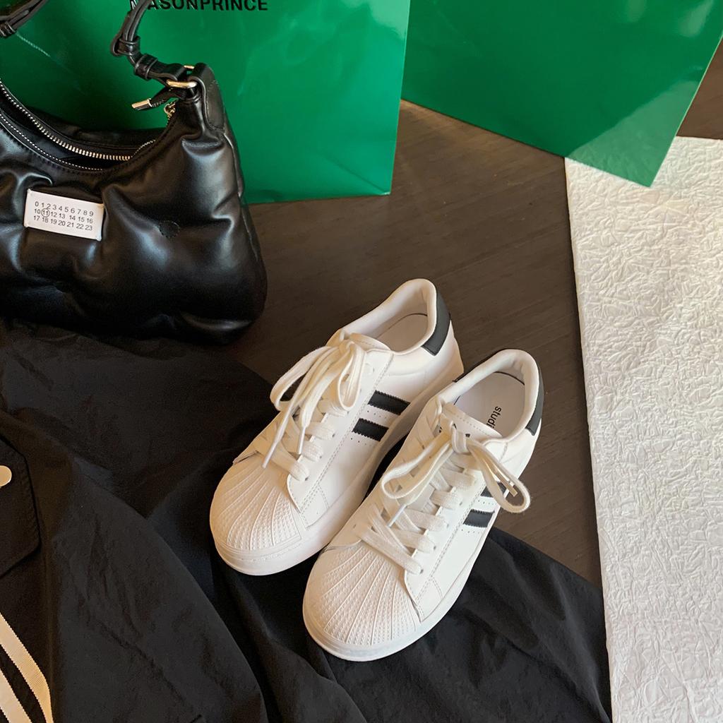 Grape Mother Studiolee Shell Head Color Matching Sports and Leisure Little White Shoes Board Shoes Women's 2025 New Summer