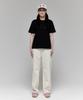 Pipilapin Women'S Cut-And-Sew Side Seam Semi-Wide Denim Pants/Fs0Wdp04F Beige
