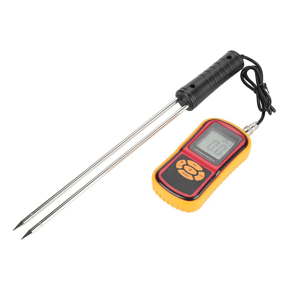 GM640 Portable Digital LCD Grain Moisture Temperature Meter for Wheat Rice Corn Bean