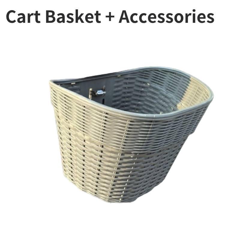 

Handlebar Bike Front Basket Removable Vintage Style Convenient And Practical сірий
