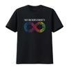 Unisexs Neurodiversity Neurodivergent Rainbow Infinity ADHD ASD T Shirt Black 2X Large Vintage Washed Versatile Casual Fashion