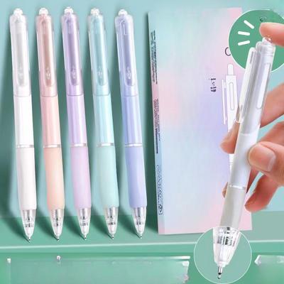 ST Quick Dry Brush Marker Morandi Color Press Kunststoff Kleiner weißer Marker Neutralstift-Set für Schüler