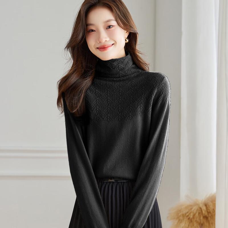 Srcr Women's High-Neck Pure Wool Sweater