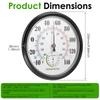 Outdoor Thermometer Hygrometer High Accuracy Hygrometer Thermometer Wall Mounted Temperature Humidity Meter Gauge For Indoor Sau