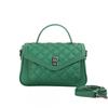 First-layer Cowhide Genuine Leather Women's Bag Diamond-layer Square Cross-shoulder Handbag