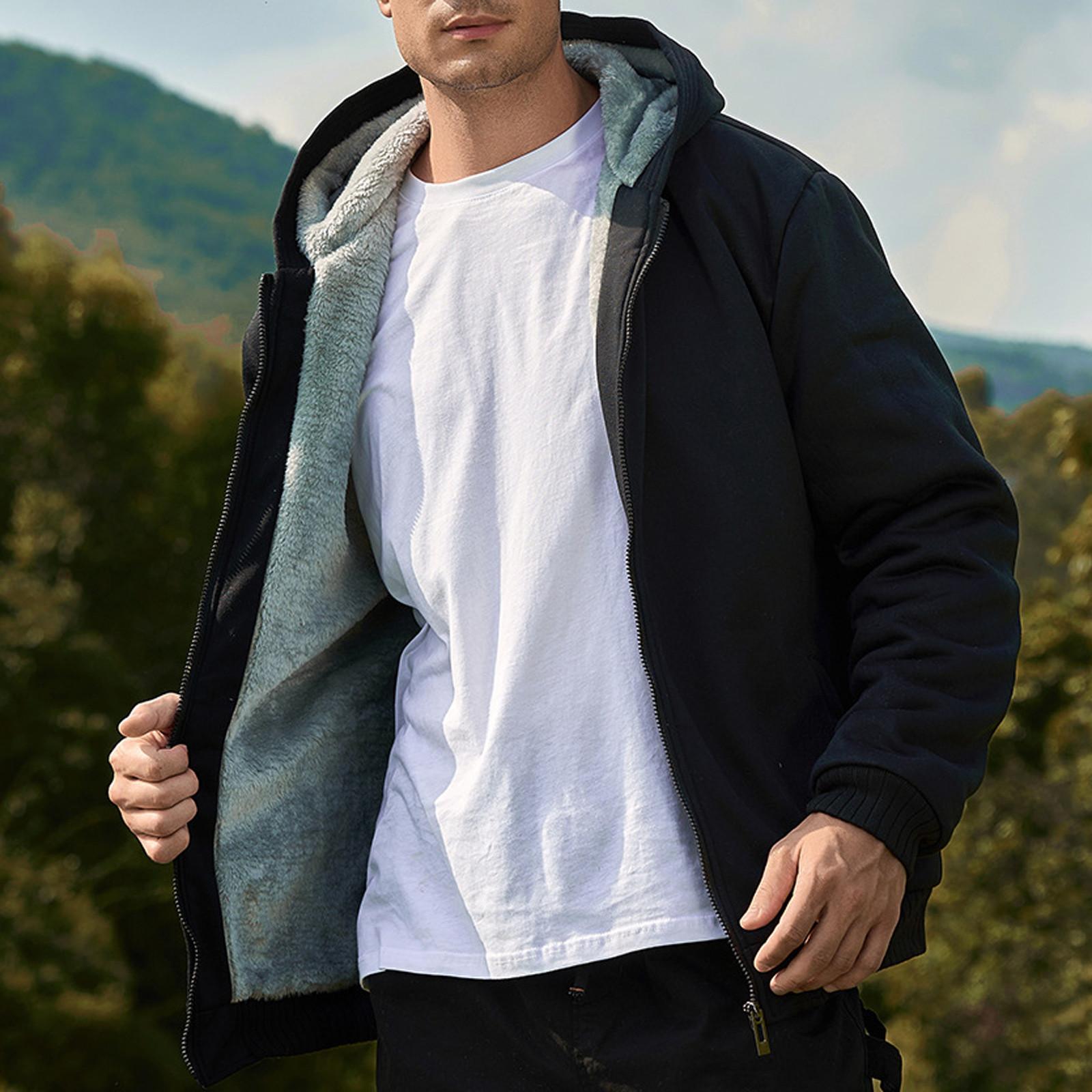 Мужской пуловер на молнии с длинными рукавами и капюшоном — фото 9