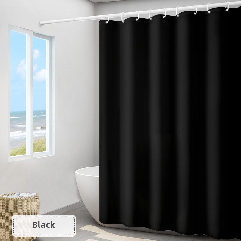 

Утолщенная водонепроницаемая полиэстеровая шторка для душа - Защищенная от плесени однотонная для ванных комнат и отелей 80x180cm