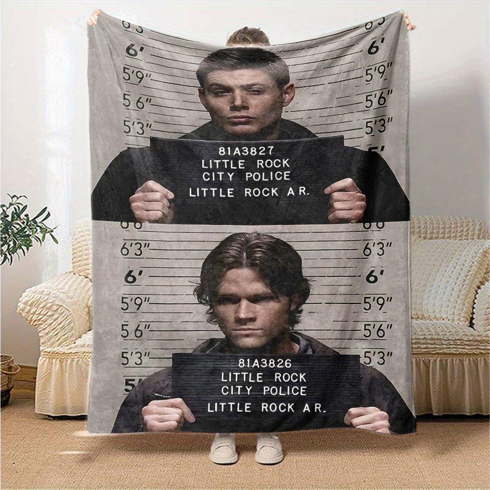 1 szt. Koc Supernatural 21 Miękki Ciepły Kocyk do Domu, Biura, Podróży Całoroczny Przytulna Pościel Prezent, Przytulny Akcesorium Biurowe