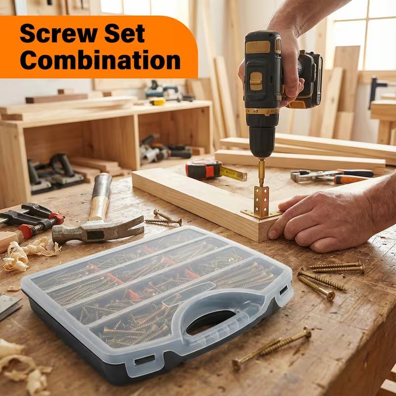 Multi-Compartment Organizer Box For Screws & Small Parts Handheld Durable Plastic Hardware And Jewelry Storage Case Compact