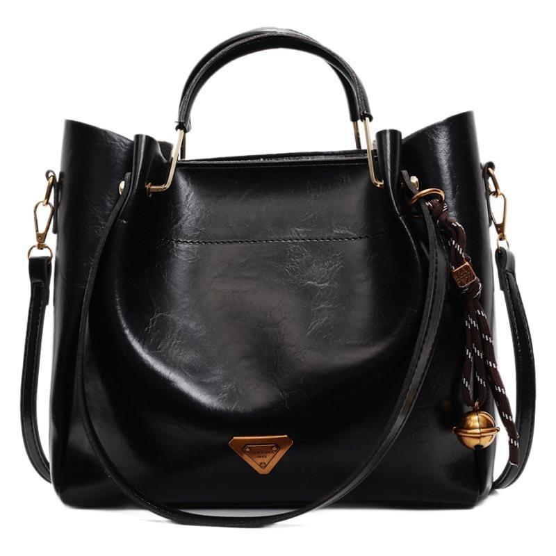New Large-capacity Tote Bag Women's Fashion Simple Retro Trend Versatile Shoulder Messenger Women's Bag