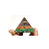 Amethyst, Red Carnelian, Malachite Orgone Pyramid for Meditation, Positive Energy, Healing