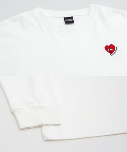 [IMPROVES] [SIDEWAYSTANCE] Embroidered Heart Long Sleeve T-Shirt