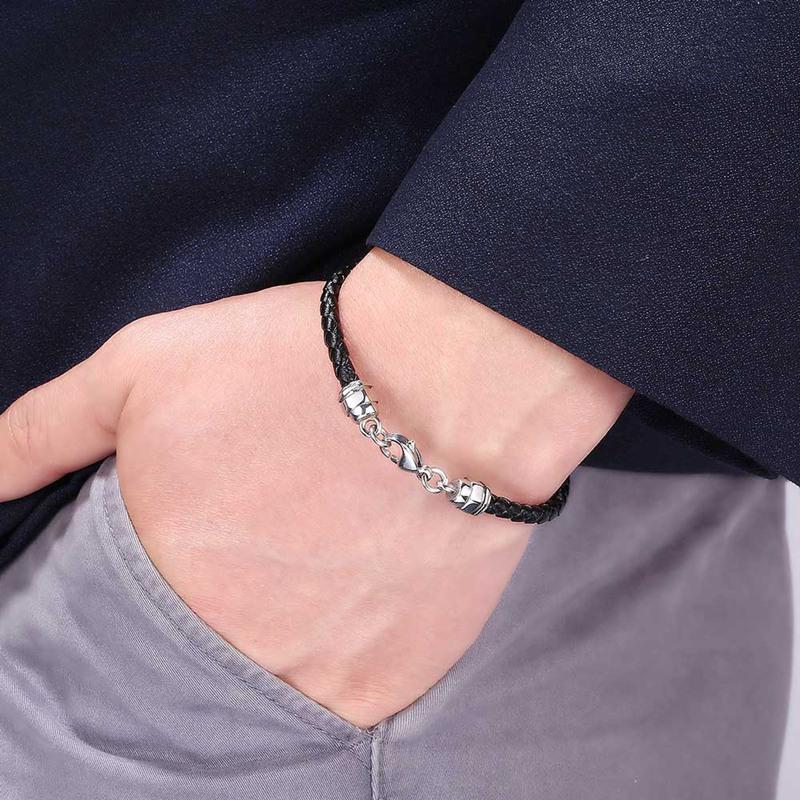 Leather Chain Lobster Clasp Bracelets Hand Women Bangles Jewelry 2021 BB1095