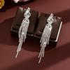 Luxury Eco-Friendly Rhinestone Tassel Earrings: Shiny, Fashionable, and Elegant Dangle Earrings for Women