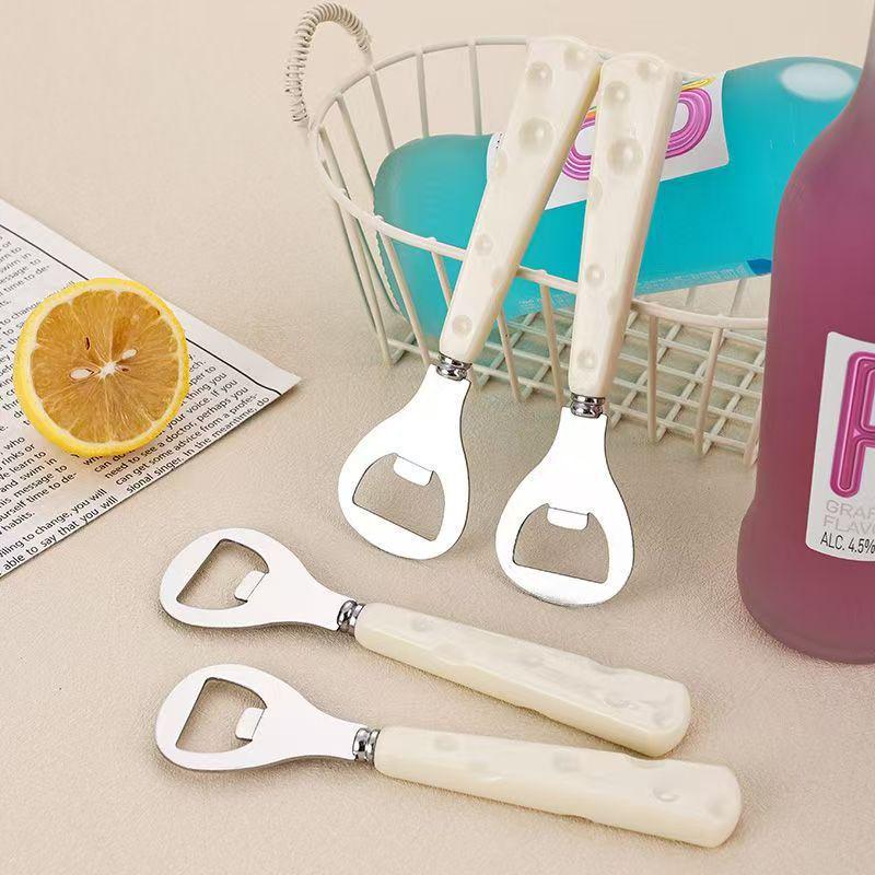 

Креативная открывалка для бутылок из нержавеющей стали «Сыр» с пластиковой ручкой для пива, вина и газировки