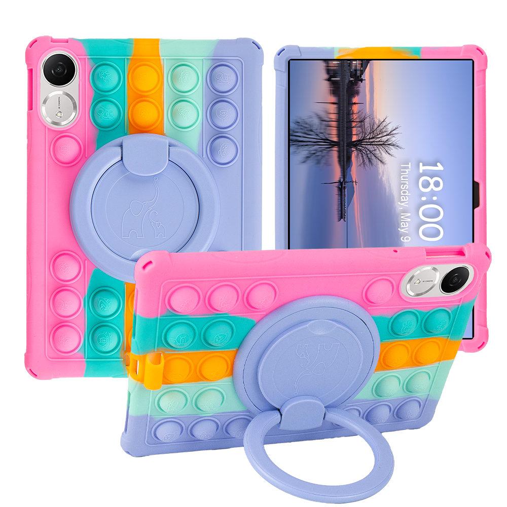 Pouzdro pro Honor Pad V9, Pop-it otočné měkké silikonové pouzdro pro Honor Pad V9 11,5 palce ROL-W00 Bezpečný stojánek pro děti