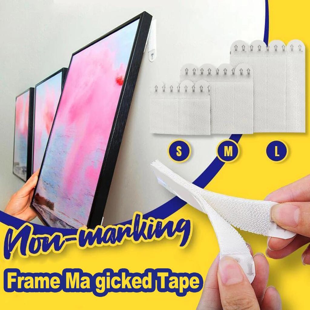 24PCS Home Hanging Strip Decoration Frame Tape Poster Clasp Hooks Picture Frame No Drilling Multipurpose Hook Non-marking Tape