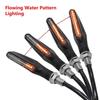 Pair  Flowing Universal Motorcycle Motorbike 12 Led Turn Signal Indicator Light