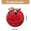 Stylish Round Rings Presentation Holder Round Bowknot Embellished Rings Case Soft Liner Rings Jewelry Display Holder Box