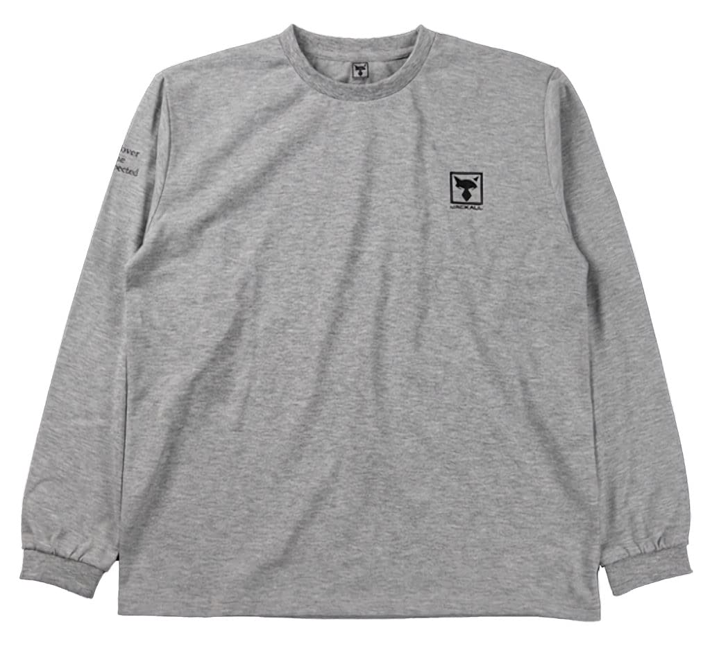 

JACKALL Long Sleeve T-Shirt (Antibacterial and Odor Resistant), Gray, Size L