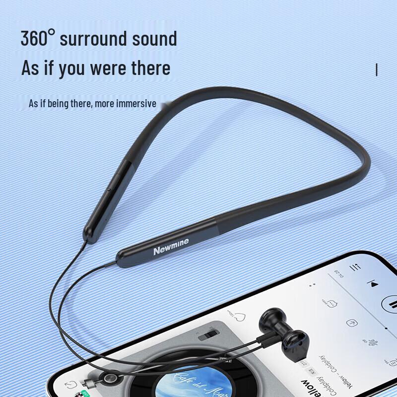 Newmine C63 Neckband Wireless Bluetooth 5.4 Sport Earphones