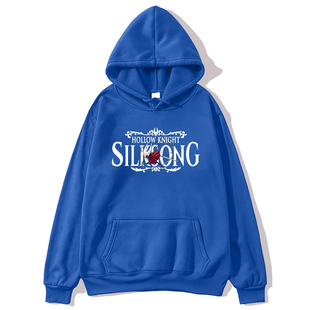 Modne Bluzy z Kapturem Gra Hollow Knight Silksong Graficzna Bluza Kobiety Mężczyźni Długi Rękaw Oversize Pulowery Unisex Odzież