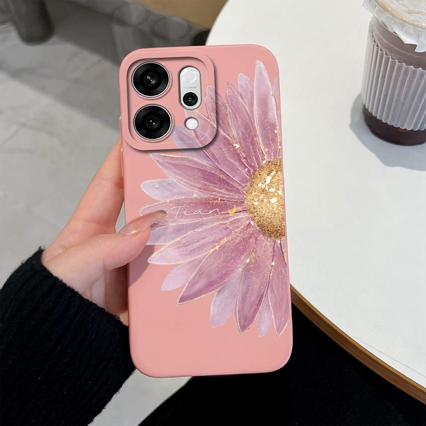 For Oppo Reno14 Pro 14F A5 A5X K13 Phone Cases Table Cartoon Cat Pattern Phone Case Camera Protection Shockproof Silicone Covers For Oppo Bumper Shell