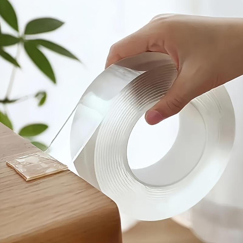1/3 Roll Nano Dual-Sided Tape with Strong Adhesive - Reusable, Traceless and Washable - Suitable for Home, Office and Car