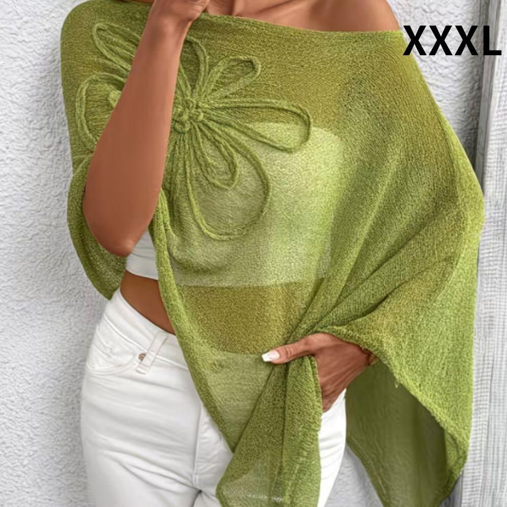 Off Shoulder Poncho Tops Sheer Design Crochet Poncho Stylish Sheer Top  Beach Wear