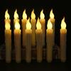 Pack of 12/24pcs LED Floating Taper Candles with Remote Flameless Flickering Hanging Candle Light for Home Christmas Party Decor