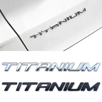 1 szt. Metalowy 3D TYTANOWY Naklejka z Emblematem na Tylną Klapę Dla Ford Ecosport Fiesta Focus Mondeo Edge Escape Kuga Galaxy 2014+