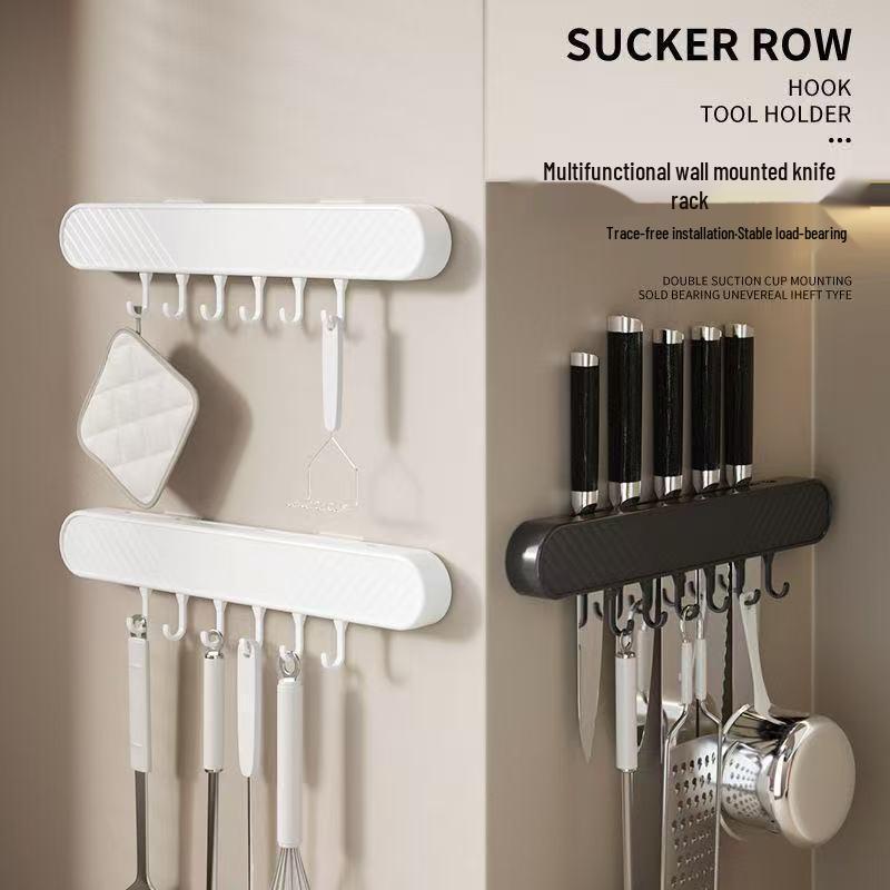 Wandmontierter Multifunktionaler Messerhalter & Aufbewahrungsregal mit Haken
