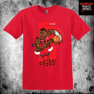 T-shirt de sport NBA unisexe en coton premium 'The MVP Rises in Rio' de Derrick Rose