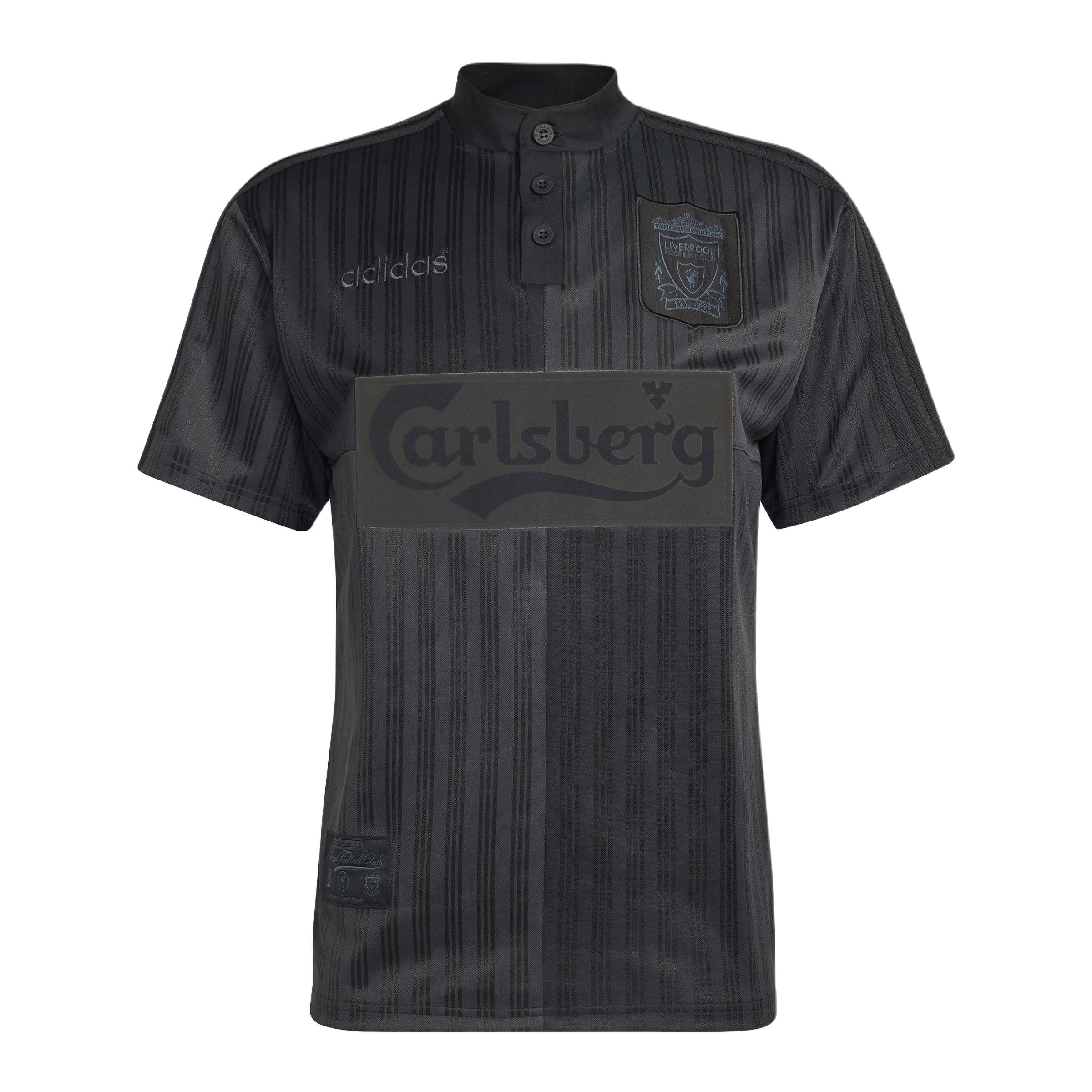 

Adidas X Liverpool FC Special Jersey 95 Three Stripes High Neck Pullover Short Sleeve Football Shirt Men tops KA8108 M