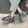 Casual Sports Velvet Running Shoes Autumn and Winter New Leather Platform Dad Shoes