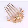 Alloy Rhinestone Insert Hair Comb: Five-Tooth Versatile Updo Clip for Korean Style Ponytails.