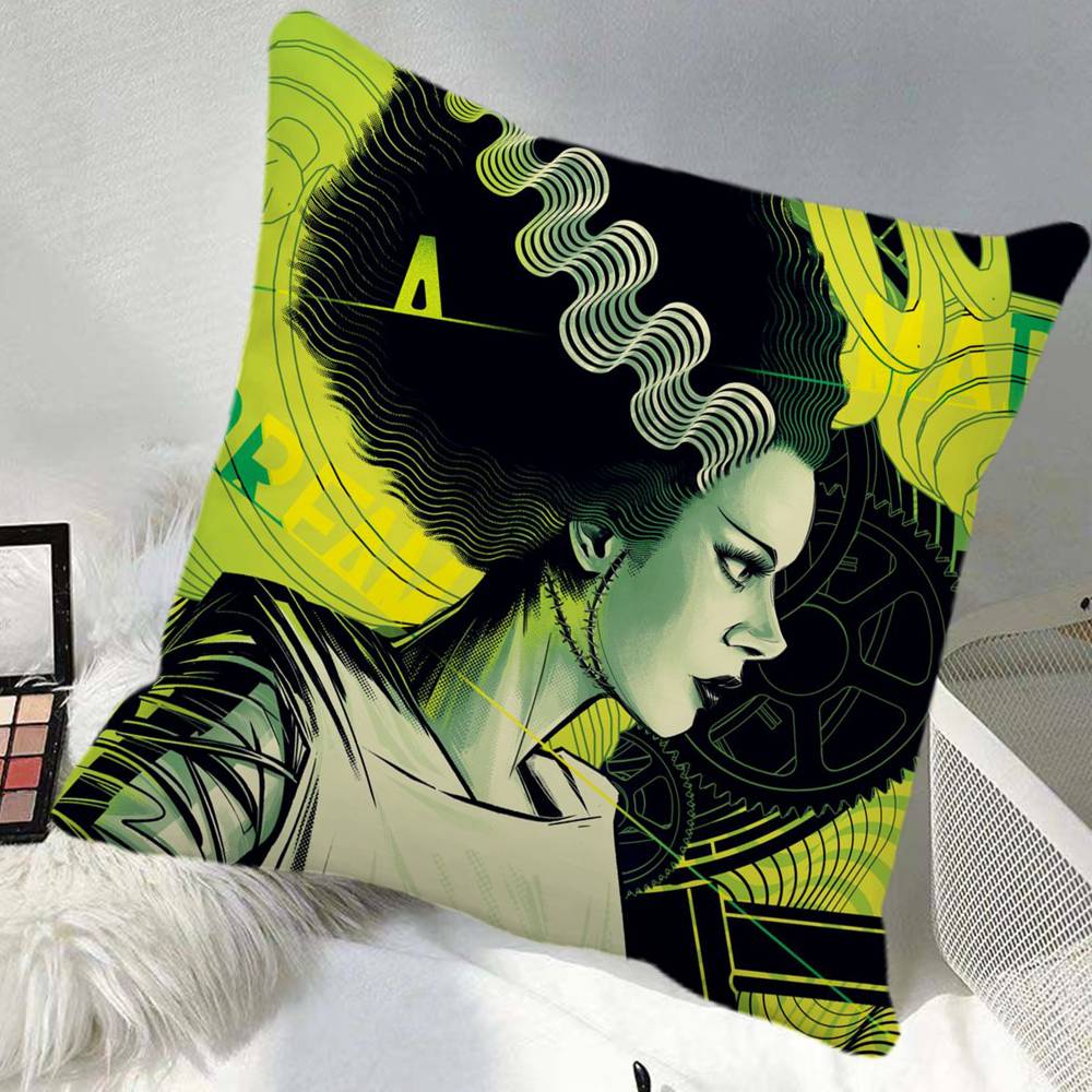 Frankenstein Movie Pillow Case Square Pillow Bedroom Sofa Leisure Comfort Cushion Car Home Decoration