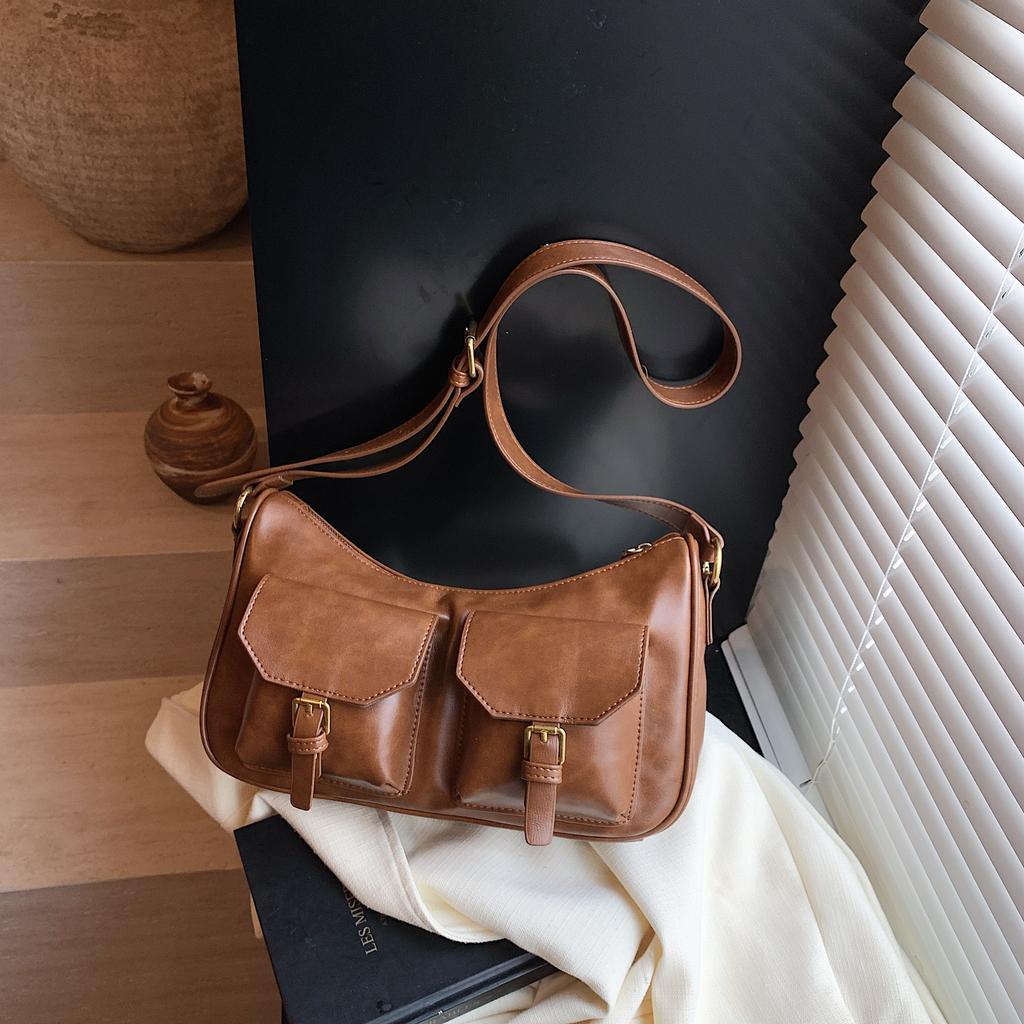 Japanese Retro High-grade Armpit Bag Large-capacity Mailman Small Crowd Bag Fashion All-around Shoulder Bag