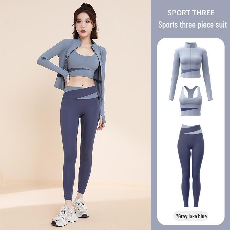 Women's Yoga Fitness Sportswear Set - Yoga Tops & Running Suits with Sun Protection.