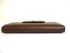 Authentic  BVLGARI Dark Brown Leather Classico Silver H/W Trifold Long Flap Wallet #b171 Open Box