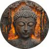 Buddha Head Metal Wall Art Zen Home Decor Tin Sign for Bar Kitchen Yoga Room