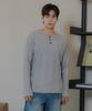 BAKKEN [Men] Henley Neck Long Sleeve T-Shirt Bk4224 (4 Colors)