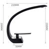 ABWR-Modern Bathroom Basin Faucet, Single Handle Hot And Cold Water Waterfall Faucet, Black