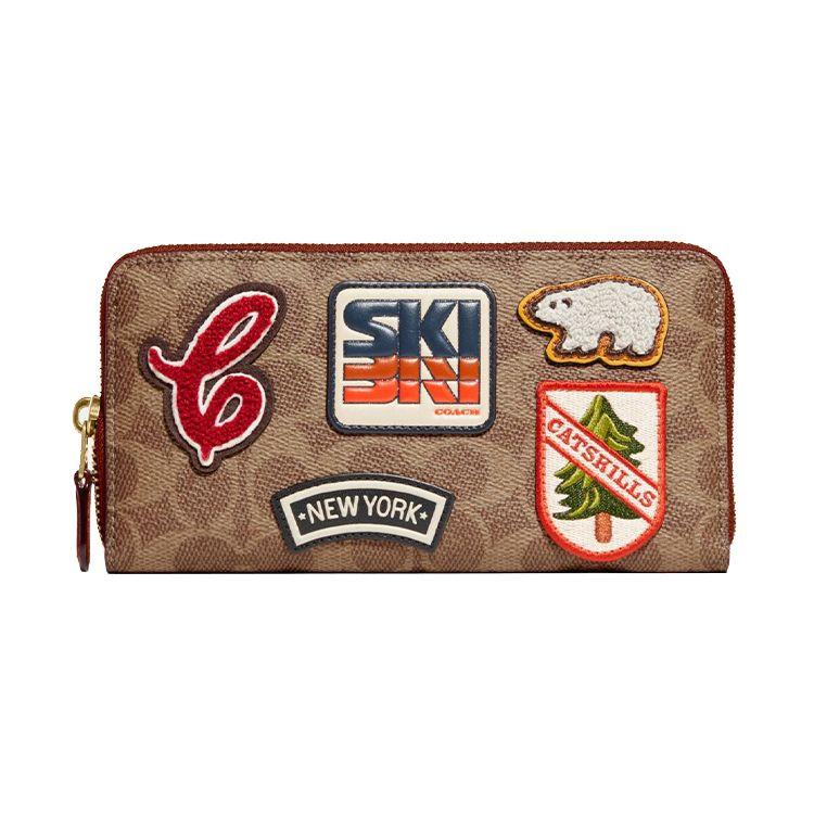 

Coach Accordion Zip 20 Vintage Comic Patch Long Wallet Women Wallet Brown C7204-B4NQ4 Basic Set (Bag+Dust Bag)